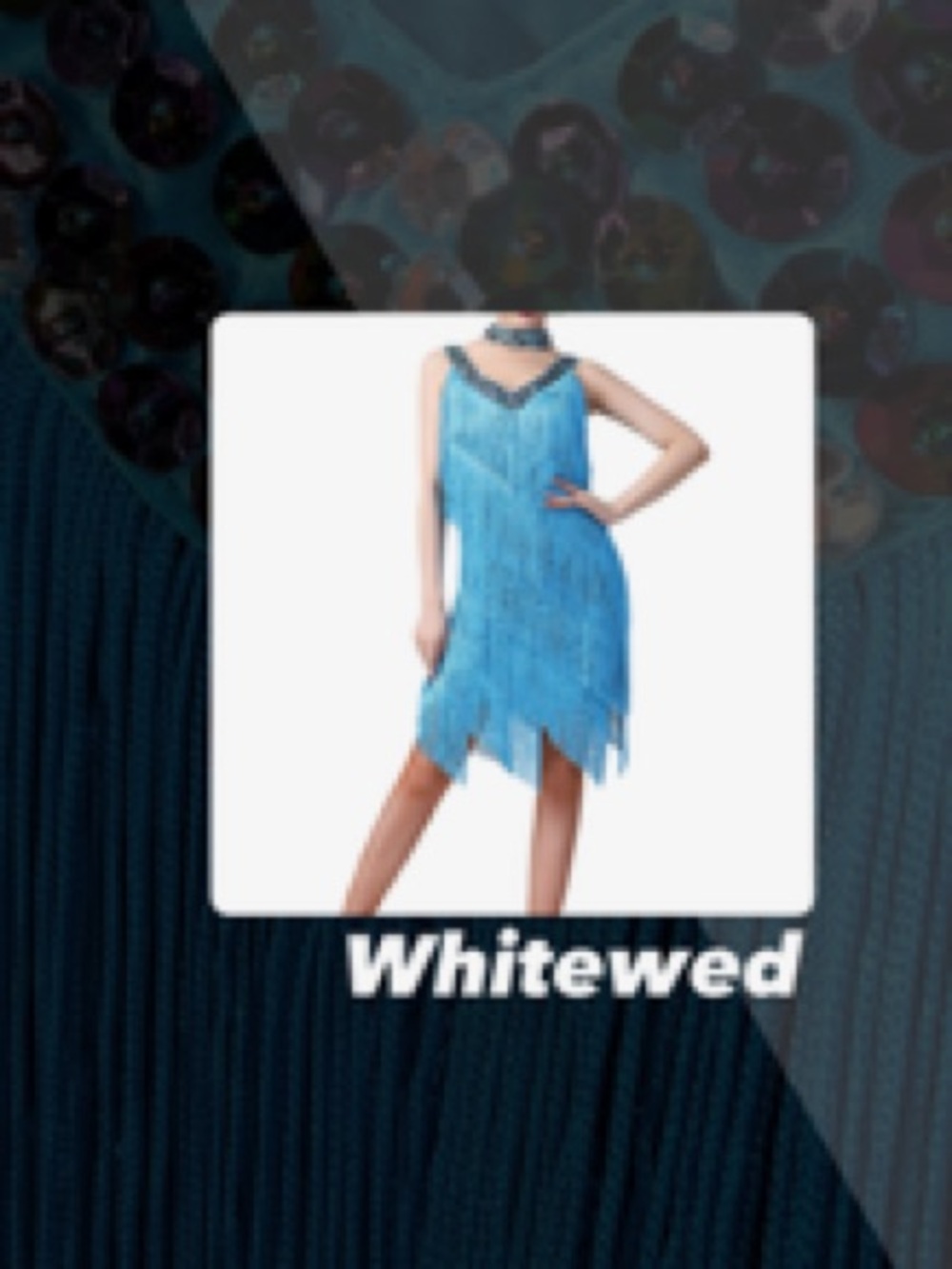 GUC Whitewed Fringed Flapper Dress